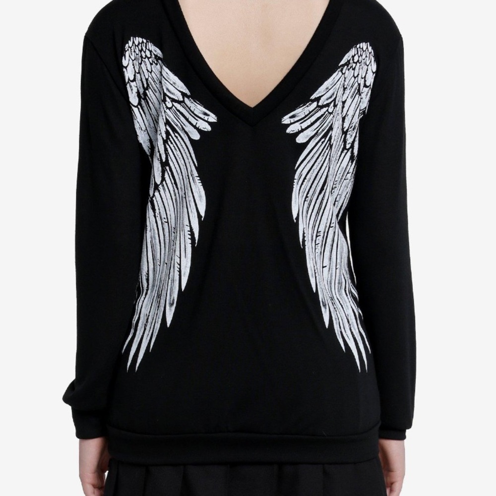 Angel Back Wing Long Sleeve Top Hot Topic Supernatural‎ Costume Cosplay